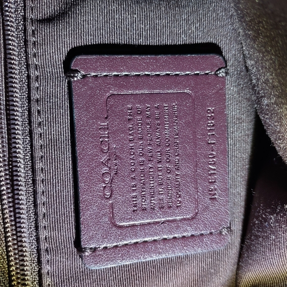 Authentic Coach Leather And Suede Crossbody Satchel In Elegant Burgundy - Picture 6 of 10